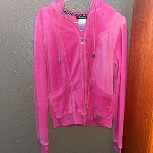 Heart soul fuzzy pink jacket